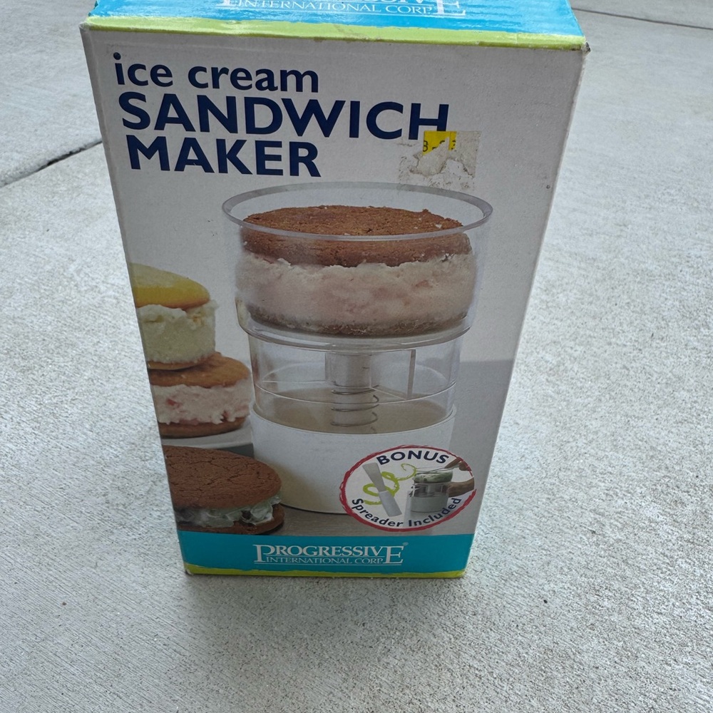 Progressive ice cream sandwich maker